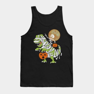 Skeleton Riding Dinosaur Bones Tank Top